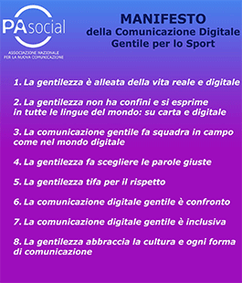 100 giorni del Manifesto per la comunicazione digitale e gentile nello sport