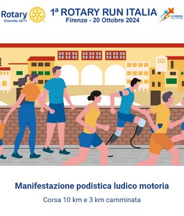 A Firenze la prima Rotary Run Italia: 10 km a passo libero e 3 km di camminata