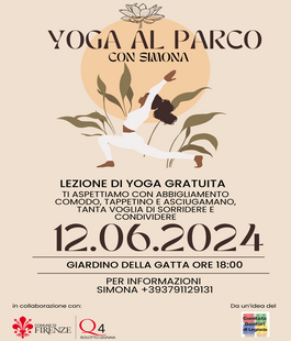 "Yoga al Parco" con Simona al Giardino della Gatta nel Quartiere 4