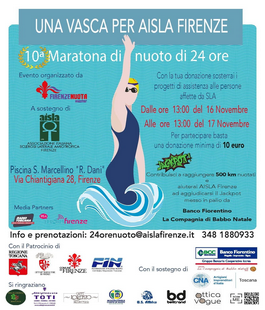 Decima edizione di ''Una vasca per Aisla Firenze'' alla piscina S. Marcellino "Renato Dani"
