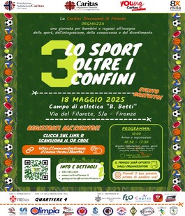 Caritas Firenze: "Lo sport oltre i confini" al campo di atletica di Soffiano