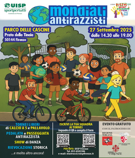 Tornano i "Mondiali Antirazzisti" al Parco delle Cascine di Firenze nel Prato della Tinaia