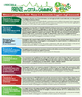"Firenze una Citt&agrave; in Cammino": 8 percorsi gratuiti e aperti a tutti per favorire il benessere