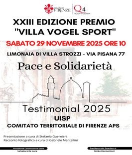XXIII edizione del Premio "Villa Vogel Sport" nella Limonaia di Villa Strozzi a Firenze