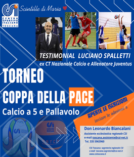 "Coppa della Pace", aperte le iscrizioni al nuovo progetto sportivo educativo