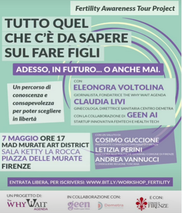 The Why Wait Agenda: incontro del "Fertility Awareness Tour" al MAD - Murate Art District