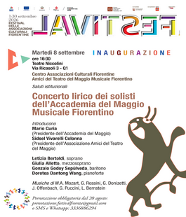 XII edizione del Festival delle Associazioni Culturali Fiorentine
