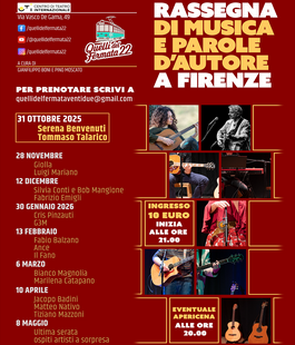 Talk & Live: "Musica e parole d'autore" al CTI - Centro Teatro Internazionale di Firenze