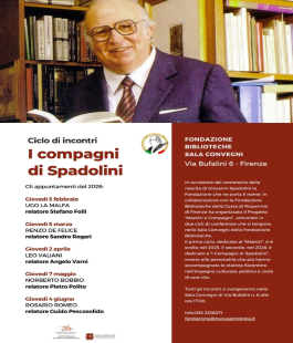 "I compagni di Spadolini", 5 incontri alla Fondazione Biblioteche Cassa di Risparmio di Firenze