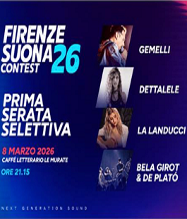Firenze Suona Contest 2026: al via la fase live con la prima serata di concerti alle Murate