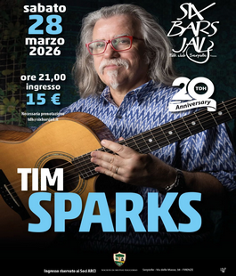 Il chitarrista acustico fingerstyle Tim Sparks in concerto al Six Bars Jail di Firenze