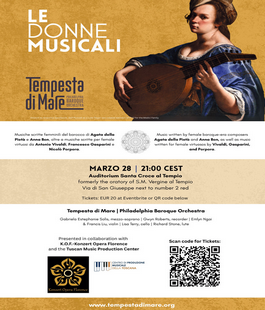 Philadelphia Baroque Orchestra in "Le donne musicali" all'Auditorium Santa Croce al Tempio