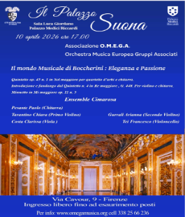 Il Palazzo Suona: ''Eleganza e passione'', Il mondo musicale di Luigi Boccherini