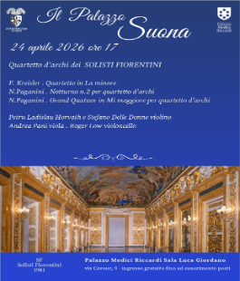 Quartetto d'archi dei Solisti Fiorentini in concerto in Palazzo Medici Riccardi