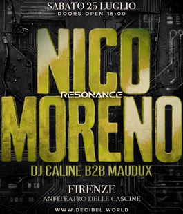 Decibel World: "Resonance Presents: Nico Moreno" all'Anfiteatro delle Cascine di Firenze