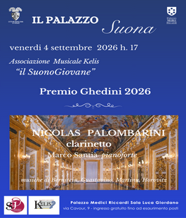 Il Suono Giovane: Nicolas Palombarini e Marco Santi&agrave; al Palazzo Medici Riccardi di Firenze