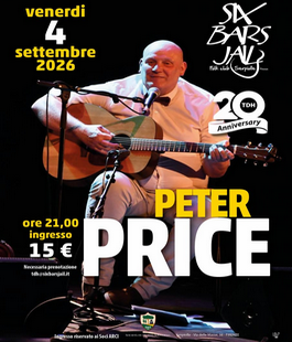 Il chitarrista blues acustico Peter Price in concerto al Six Bars Jail di Firenze