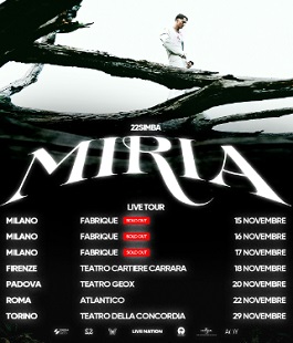 "Miria", nuovo album di 22Simba e concerto il 18 novembre al Teatro Cartiere Carrara di Firenze