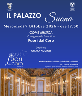 Come Musica: "Fuori dal Coro" in concerto gratuito al Palazzo Medici Riccardi di Firenze