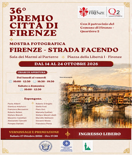 Premio Citt&agrave; di Firenze 2026: vernissage e premiazione del concorso fotografico al Parterre