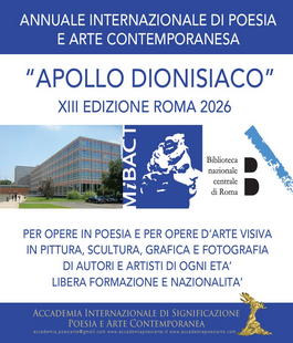 Apollo dionisiaco 2026: Premio Accademico Internazionale di Poesia e Arte Contemporanea