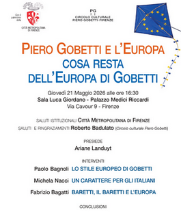 Incontro su Piero Gobetti e l'Europa al Palazzo Medici Riccardi di Firenze 