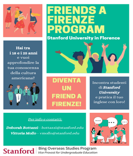 Friends a Firenze: scambio linguistico e culturale gratuito con Stanford University in Florence