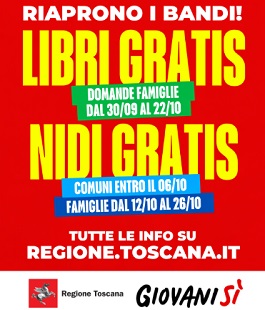 Libri Gratis e Nidi Gratis 2026: riapertura dei bandi di GiovaniS&igrave; della Regione Toscana