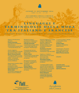 "Linguaggi e terminologie della moda tra italiano e francese" all'Accademia della Crusca