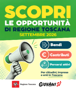 Bandi e opportunit&agrave; di Giovanis&igrave; - Regione Toscana - Settembre 2026