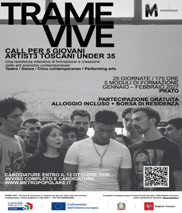"Trame Vive", al via la call di Teatro Metropopolare per 5 giovani artisti under 35